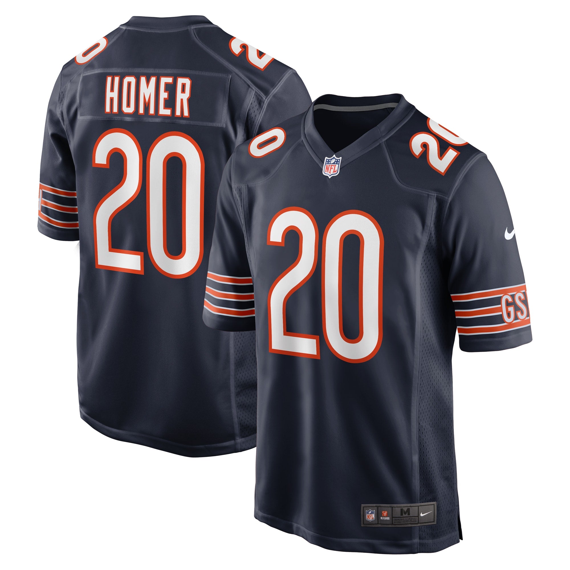 Travis Homer Chicago Bears Nike Game Player Jersey   Navy