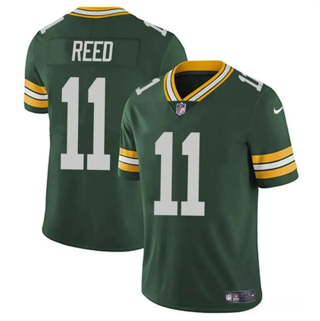 Men s Green Bay Packers  Jayden Reed Green Vapor Untouchable  Stitched Jerseys