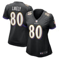 Isaiah Likely Baltimore Ravens Nike Women s Alternate Game Jersey   Black