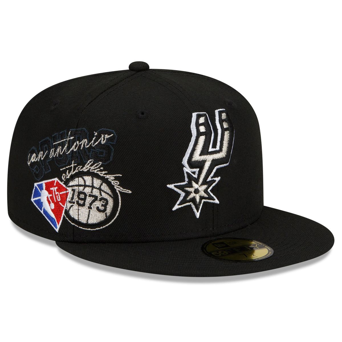 San Antonio Spurs New Era Back Half 59FIFTY Fitted Hat - Black