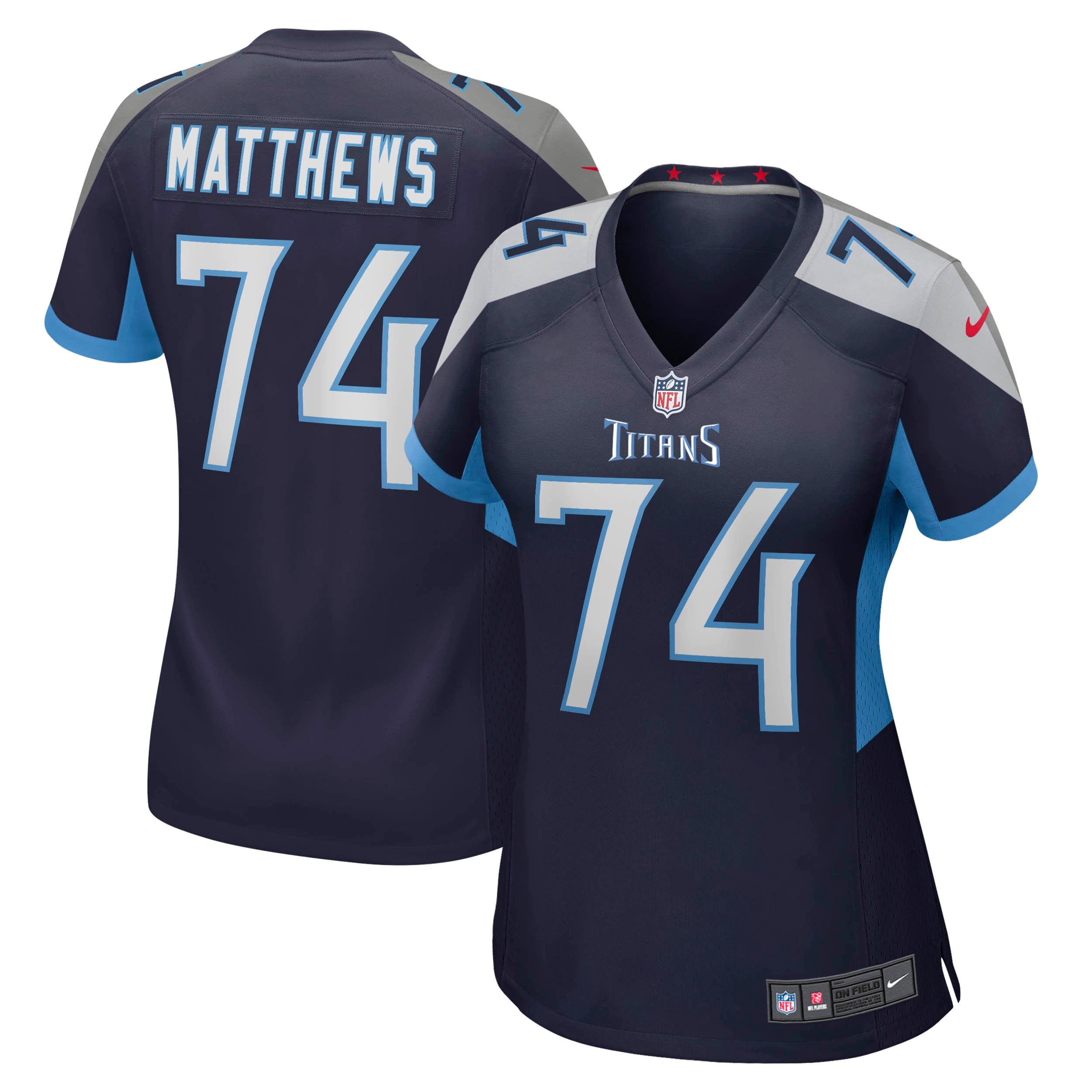 Bruce Matthews Tennessee Titans Nike Women s Retired Player Jersey   Navy