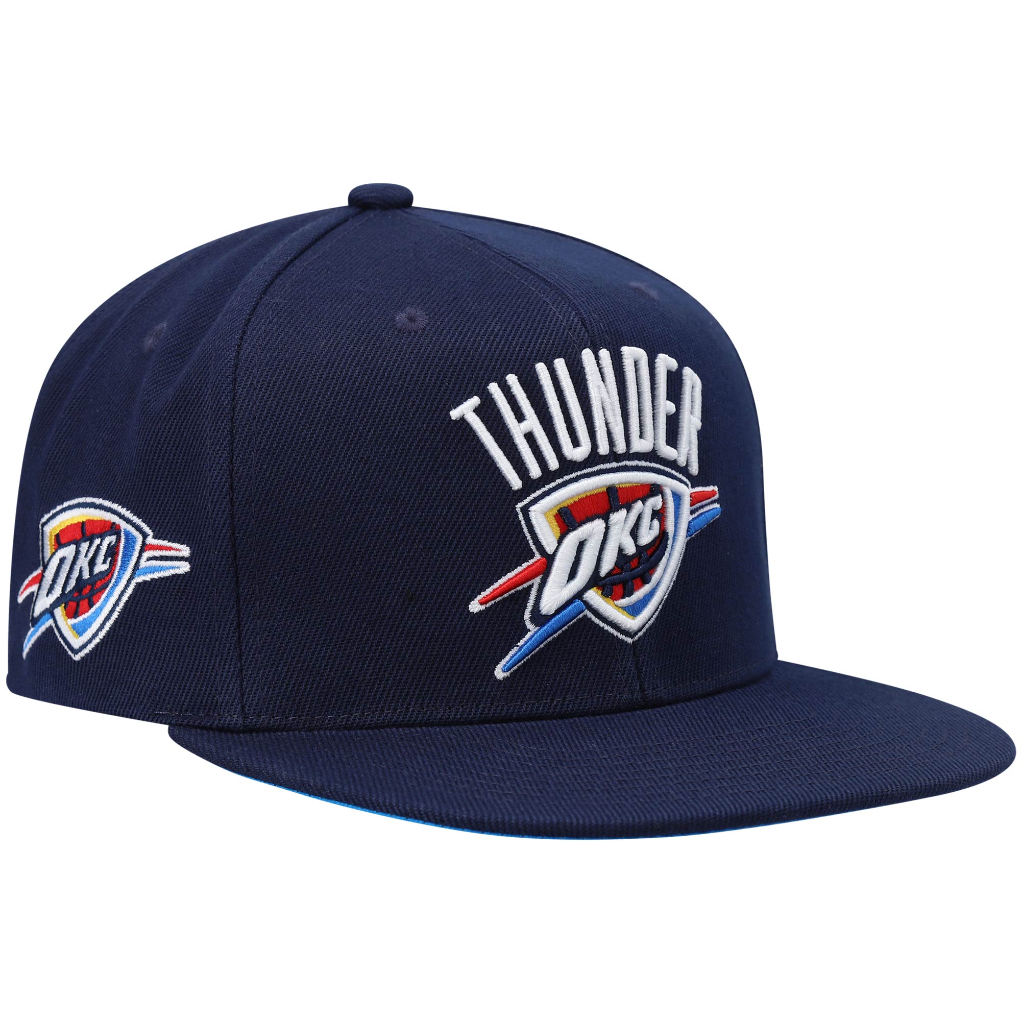 Oklahoma City Thunder Mitchell & Ness Core Side Snapback Hat - Navy