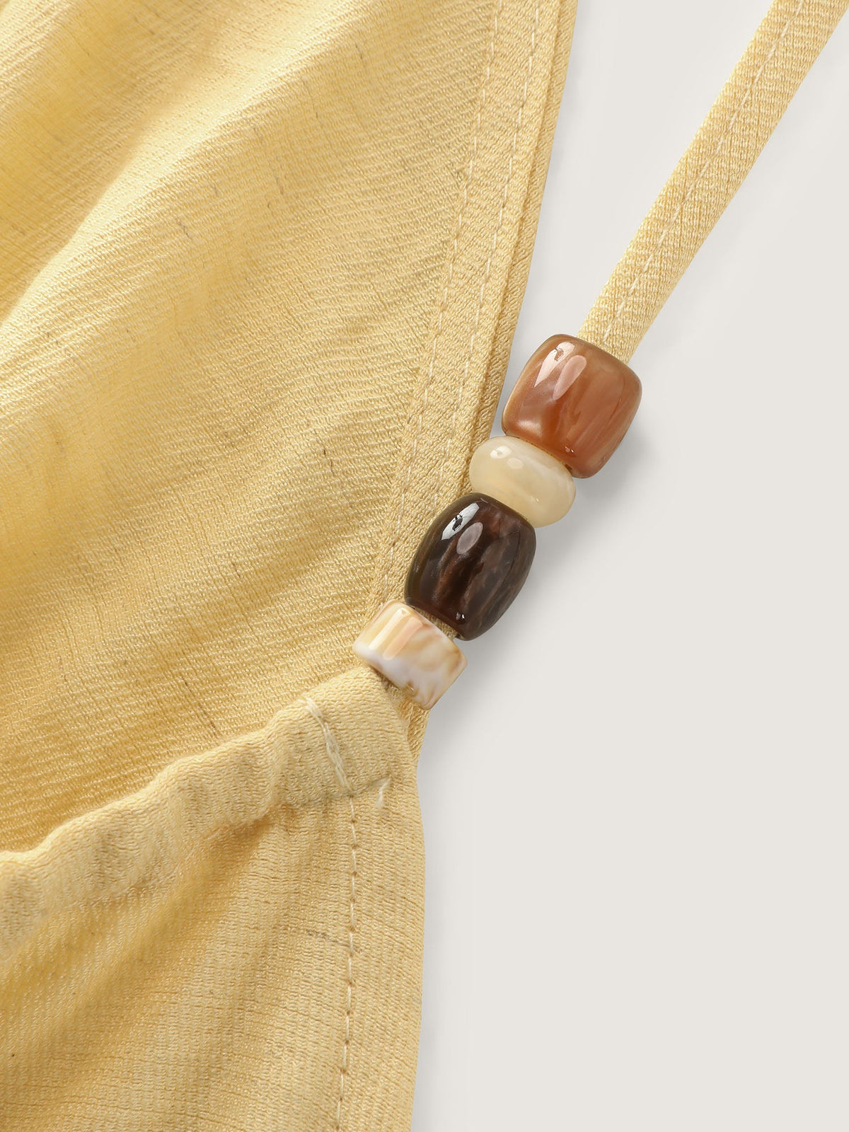 Linen Blend Halter Neckline Tank Top