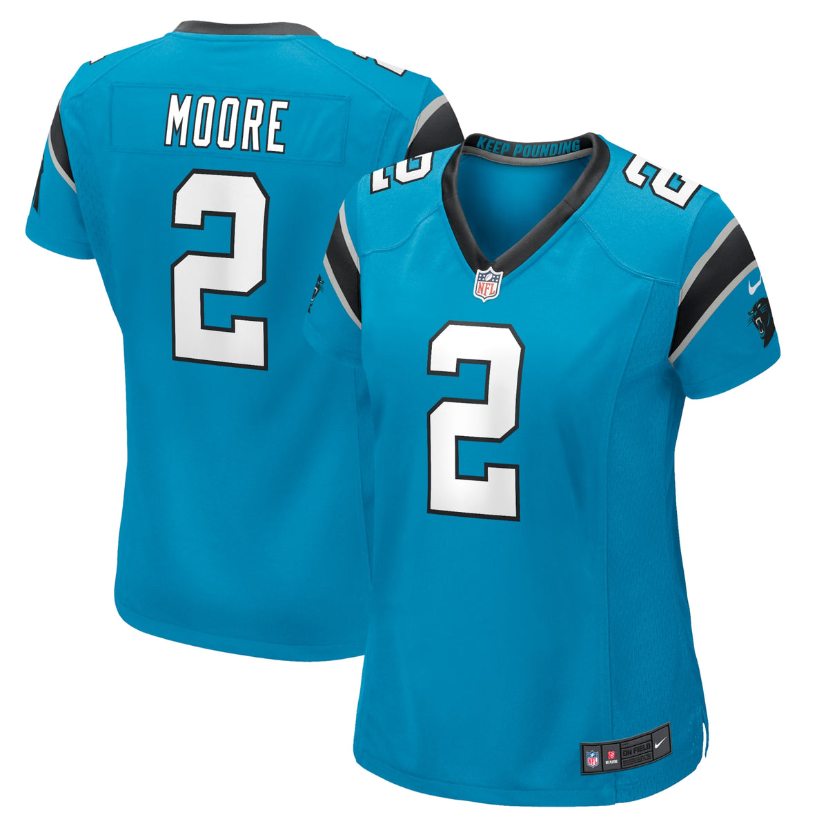 D.J. Moore Carolina Panthers Nike Women s Game Jersey   Blue