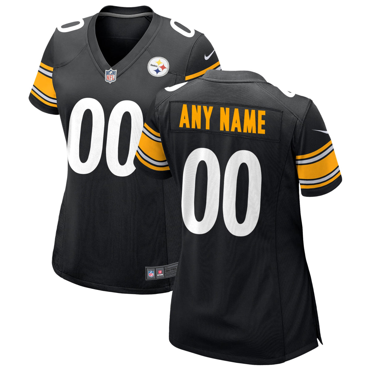 Pittsburgh Steelers Nike Women s Custom Game Jersey   Black