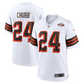 Men s Nike Nick Chubb White Cleveland Browns 1946 Collection Alternate Game Jersey