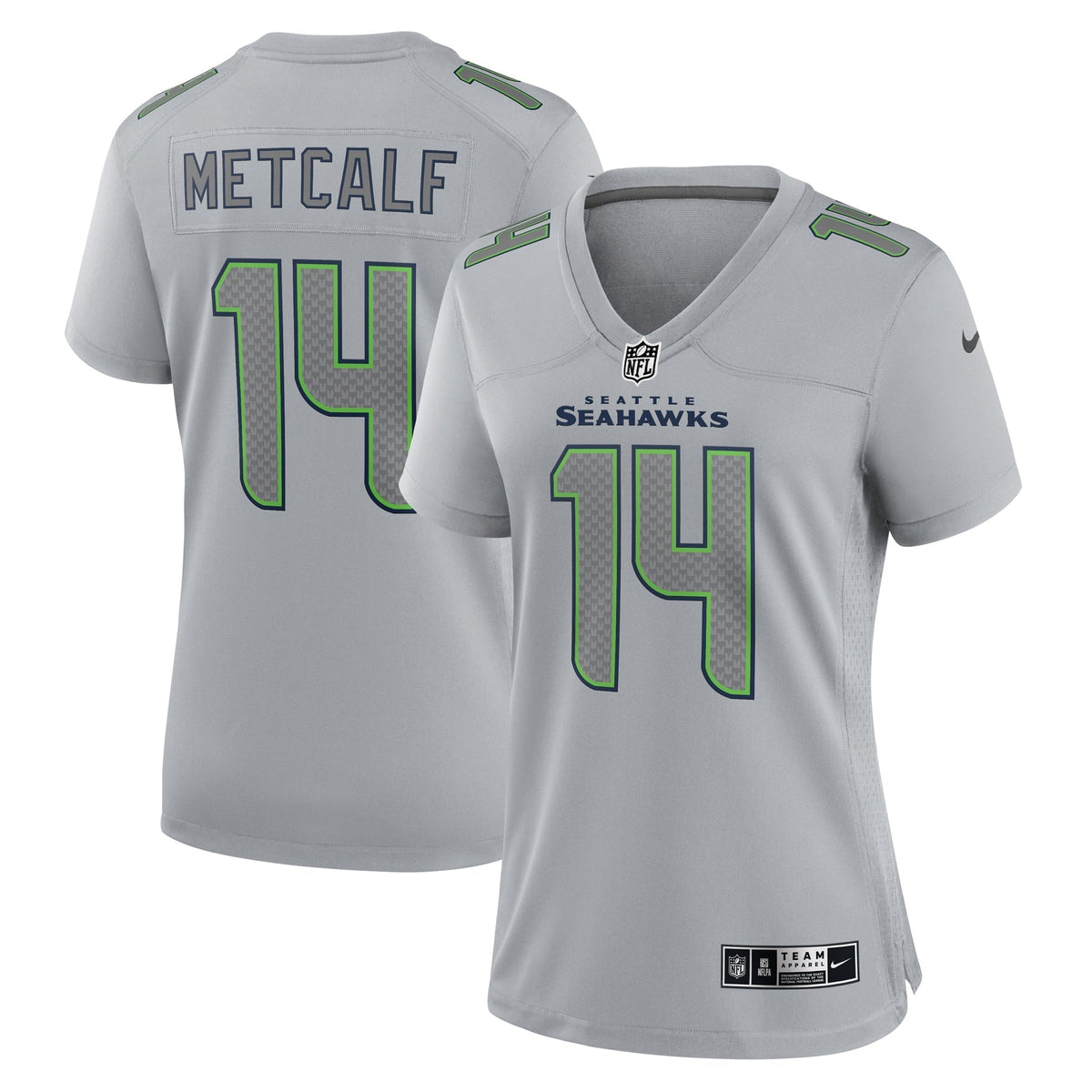 Women s Nike DK Metcalf Gray Seattle Seahawks Atmosphere Fashion Game Jersey
