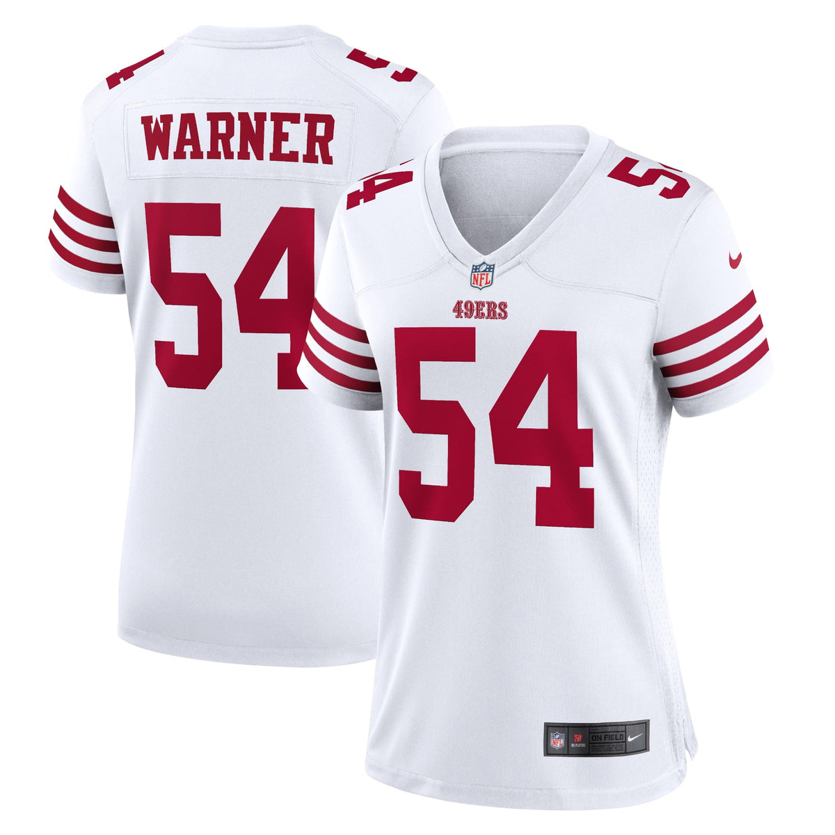 Women s Nike Fred Warner White San Francisco 49ers Player Game Jersey