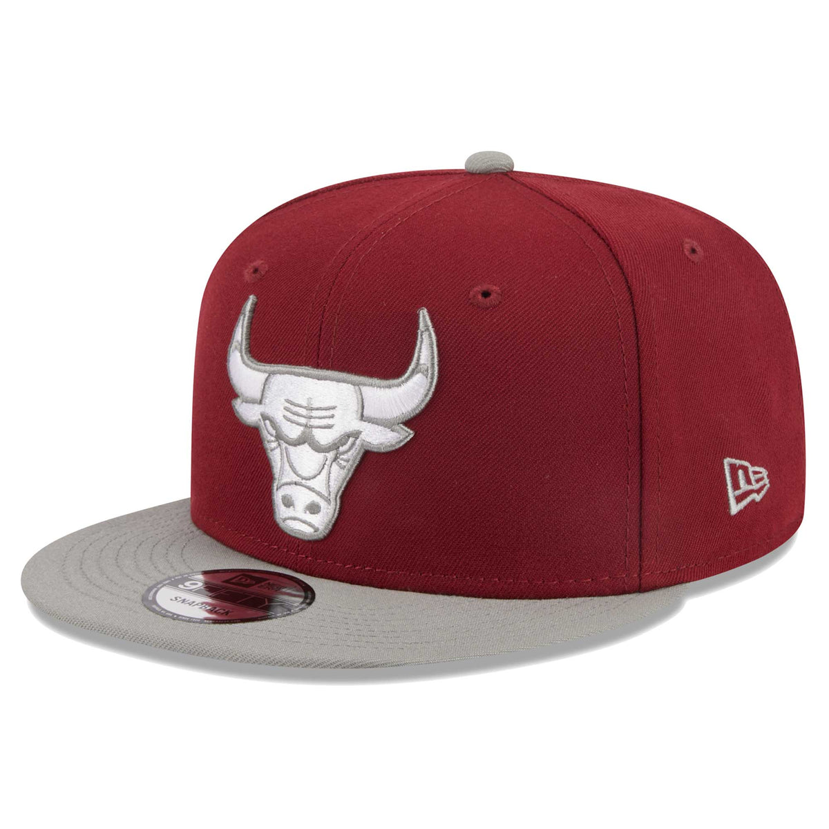 Chicago Bulls New Era Color Pack 2-Tone 9FIFTY Snapback Hat - Crimson/Gray