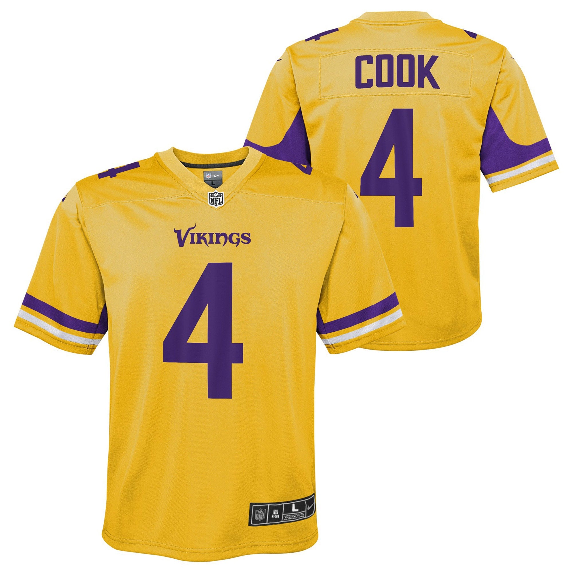 Dalvin Cook Minnesota Vikings Nike Youth Team Inverted Game Jersey   Gold