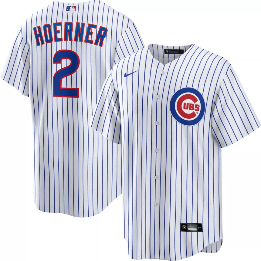 Men's Nico Hoerner Chicago Cubs White Home Replica Jersey