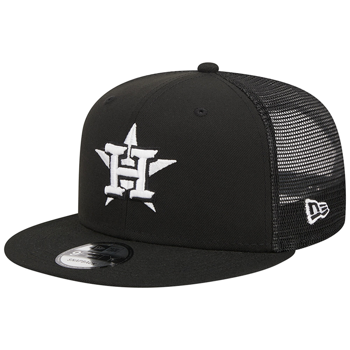 Houston Astros New Era Trucker 9FIFTY Snapback Hat - Black