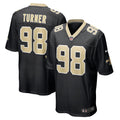 Men s Nike Payton Turner Black New Orleans Saints Game Jersey