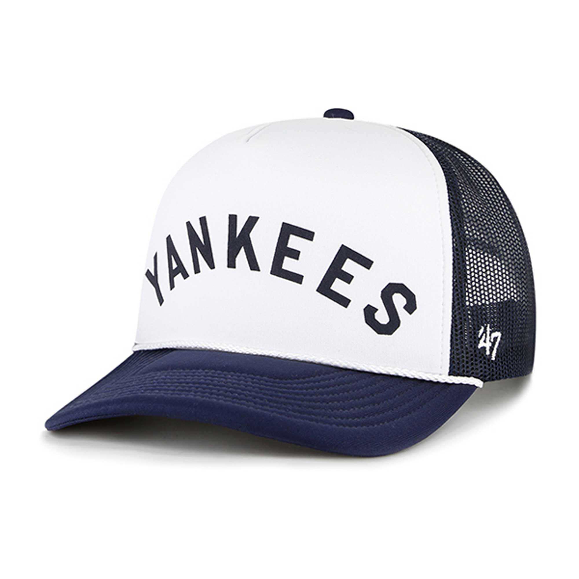 New York Yankees '47 Foam Front Script Trucker Snapback Hat - White