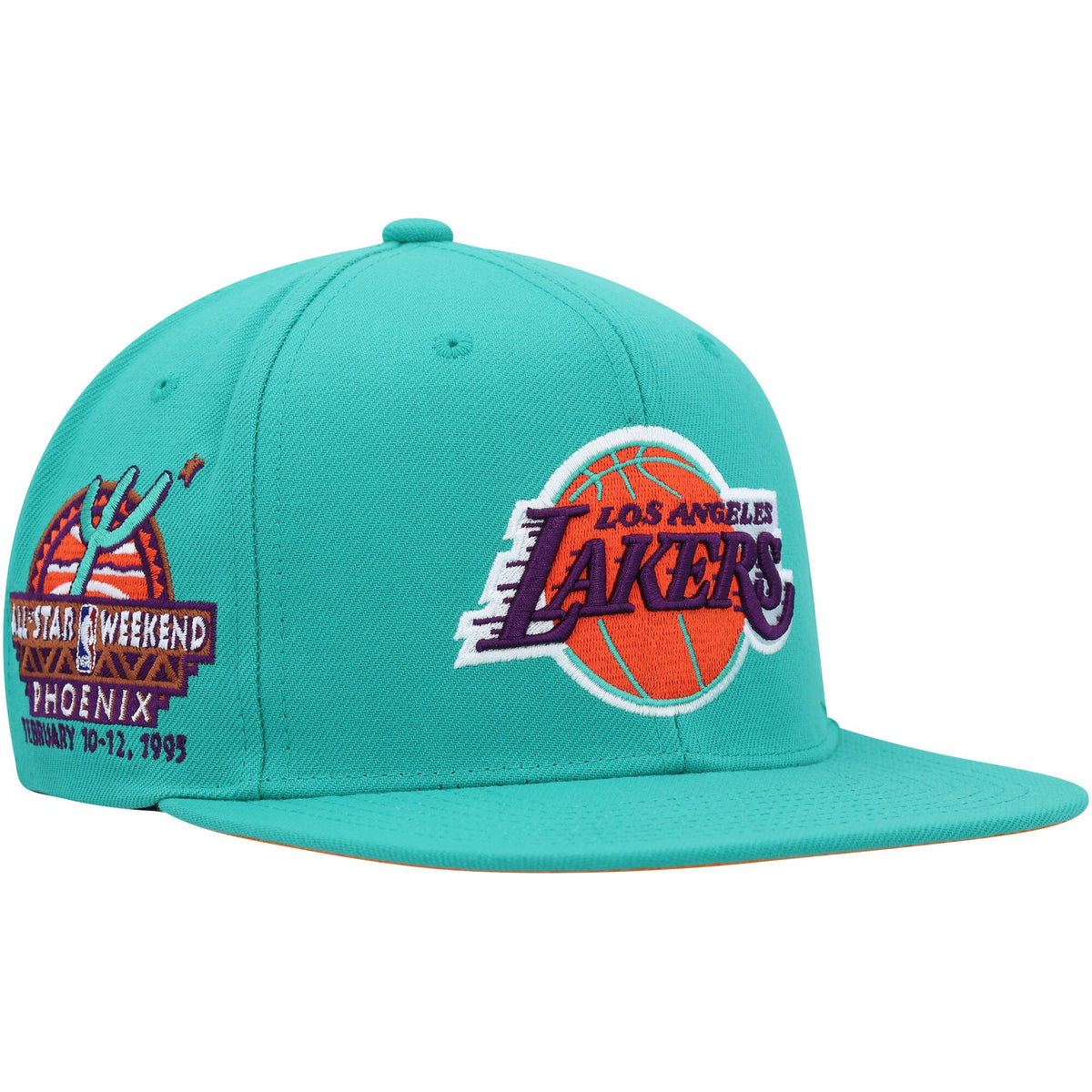 Los Angeles Lakers Mitchell & Ness Hardwood Classics 1995 NBA All-Star Weekend Desert Snapback Hat - Turquoise