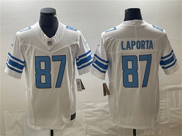 Men s Detroit Lions Sam LaPorta White 2023 Vapor Untouchable Limited Stitched Jerseys