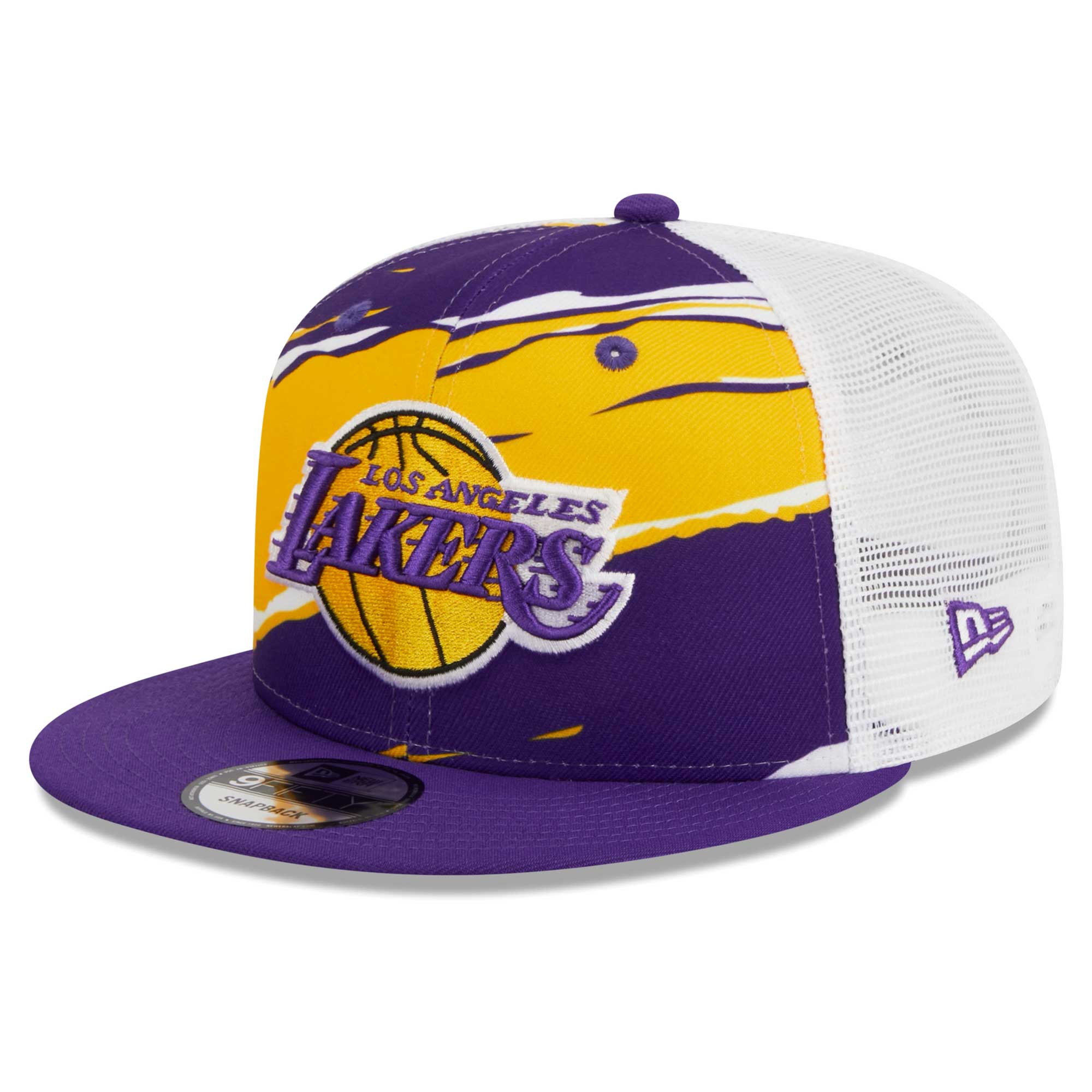 Los Angeles Lakers New Era Tear Trucker 9FIFTY Adjustable Hat - Purple/White