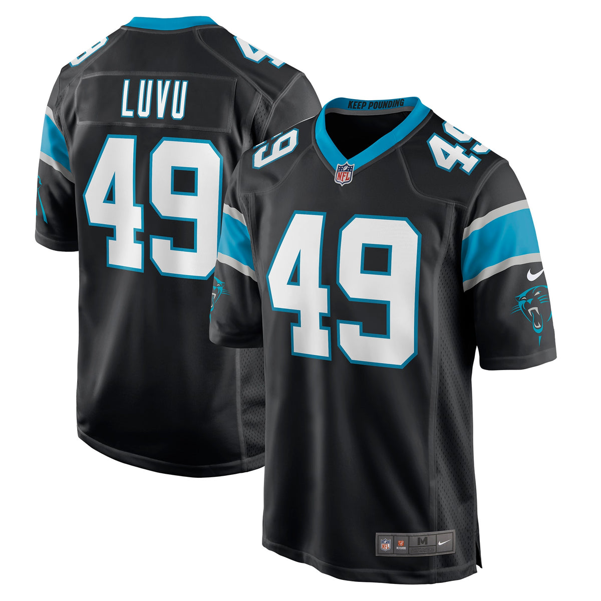 Frankie Luvu Carolina Panthers Nike Game Jersey   Black
