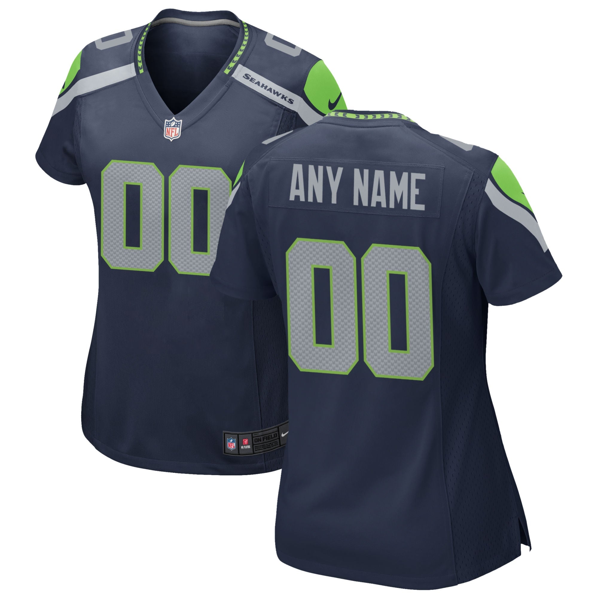Seattle Seahawks Nike Women s Custom Game Jersey College Navy