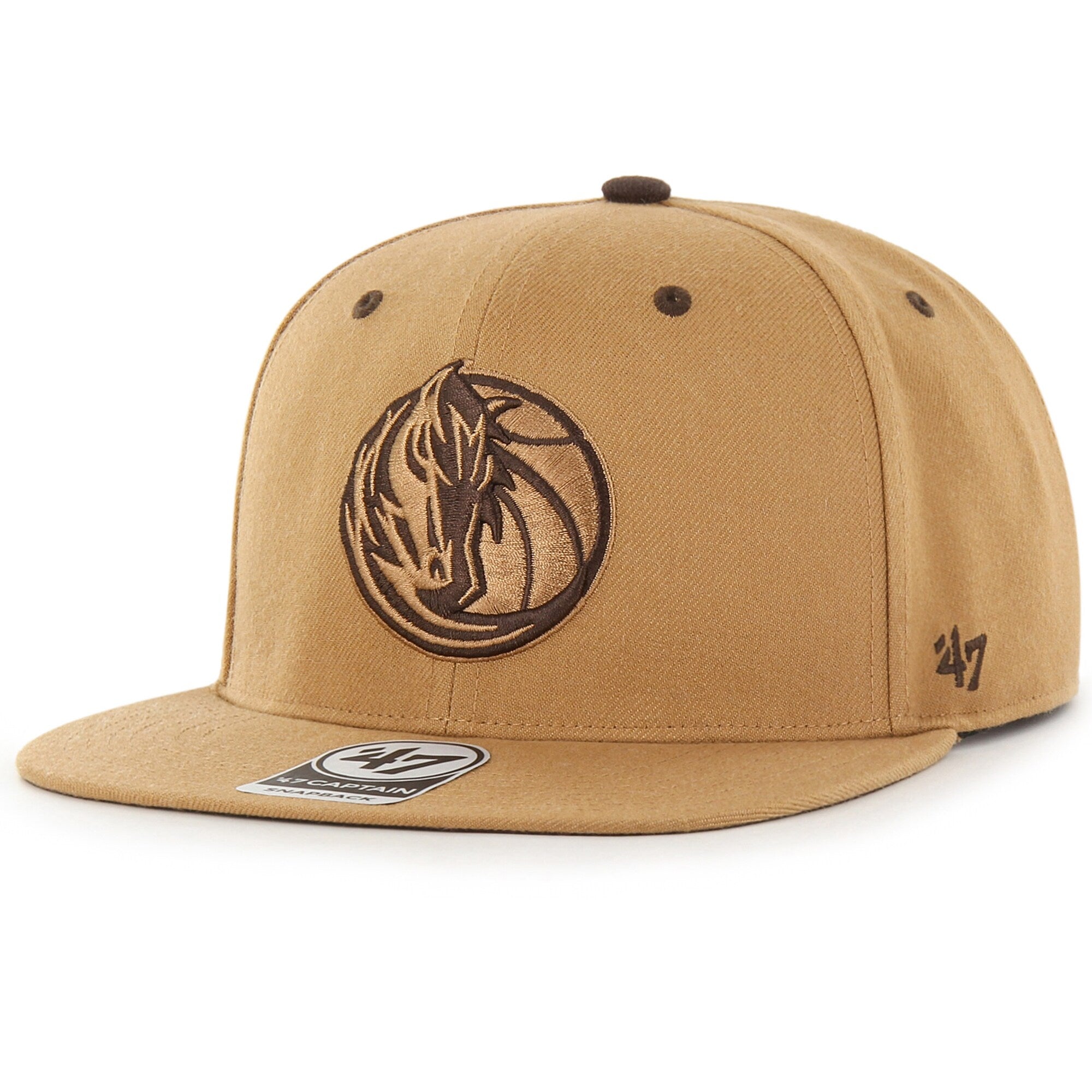 Dallas Mavericks '47 Toffee Captain Snapback Hat - Tan