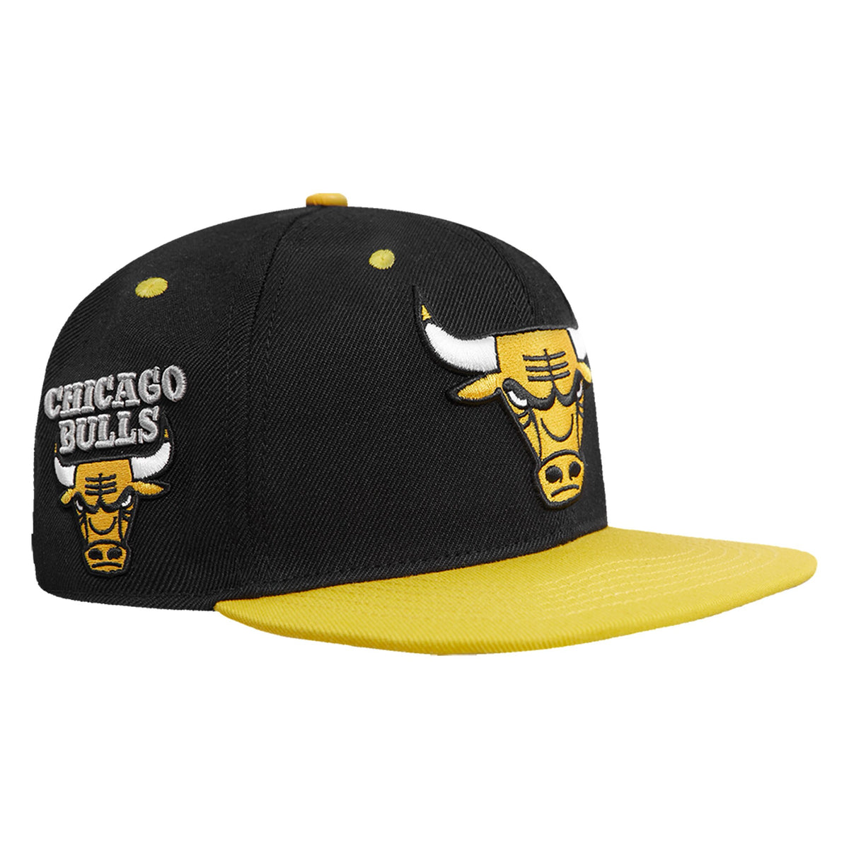 Chicago Bulls Pro Standard Sneaker Hook Snapback Hat - Black/Yellow