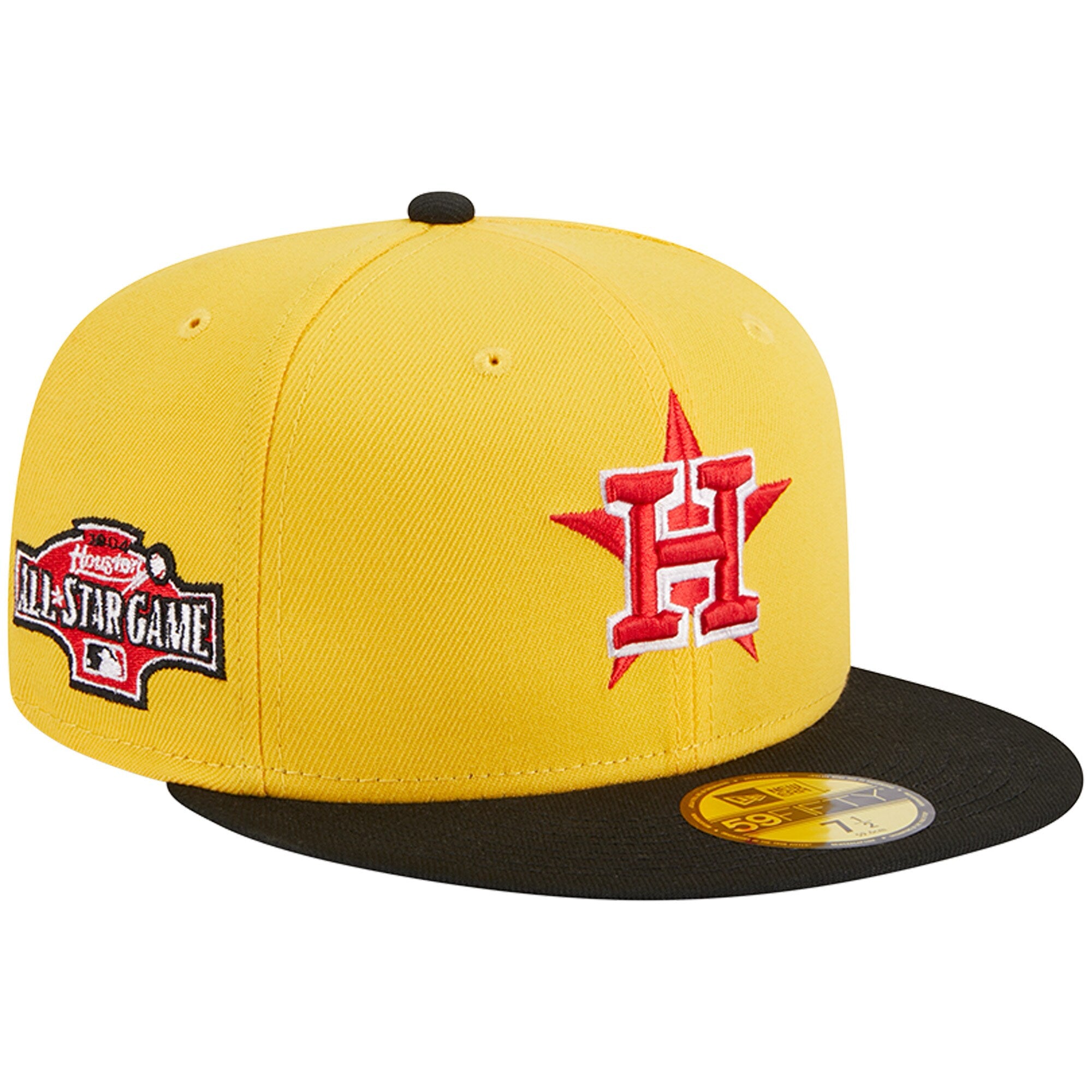 Houston Astros New Era Grilled 59FIFTY Fitted Hat - Yellow/Black