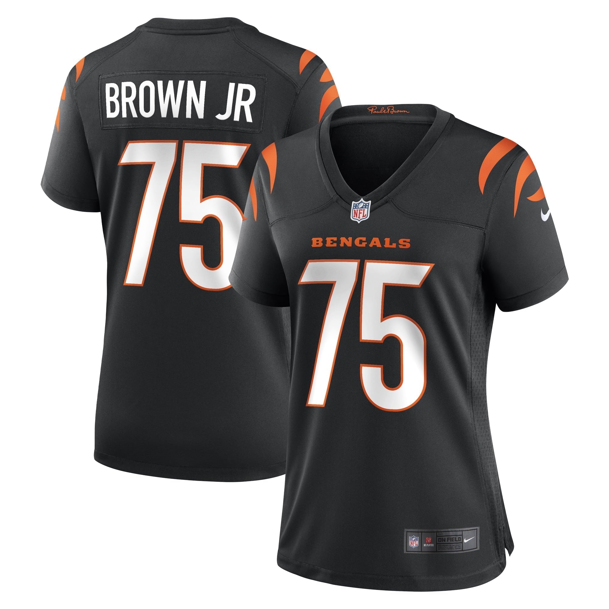 Women s Nike Orlando Brown Jr. Black Cincinnati Bengals Team Game Jersey
