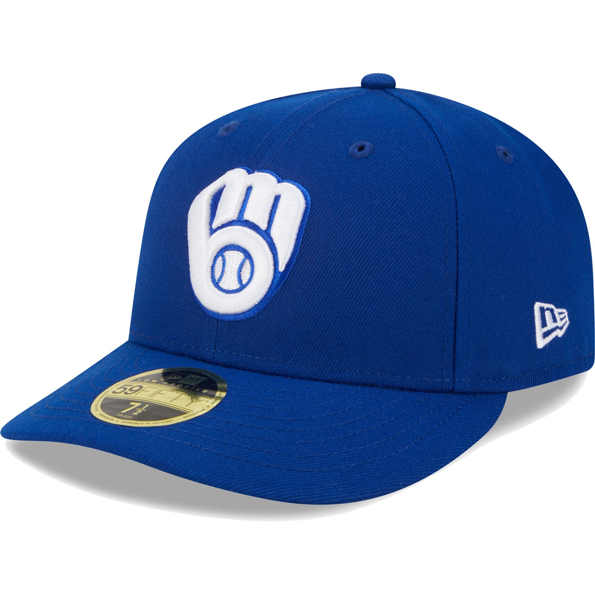 Milwaukee Brewers New Era White Logo?Low Profile 59FIFTY Fitted Hat - Royal