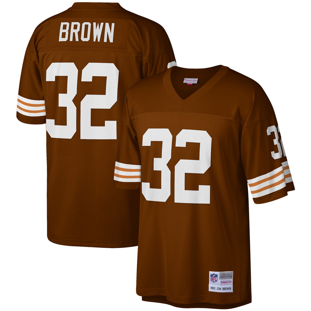 Jim Brown Cleveland Browns Mitchell   Ness Legacy Replica Jersey   Brown