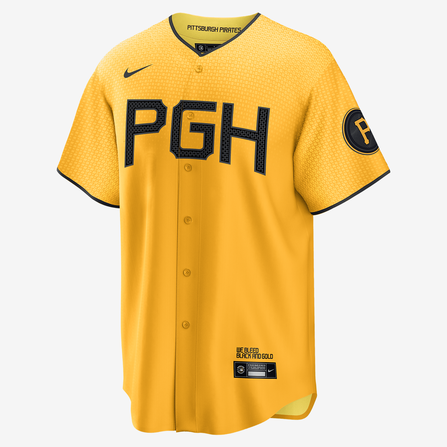 MLB Pittsburgh Pirates City Connect (Roberto Clemente) Men's Replica Baseball Jersey - Sundown/Black