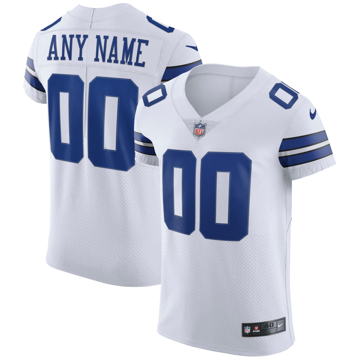 Dallas Cowboys Nike Vapor Elite Custom Jersey   White