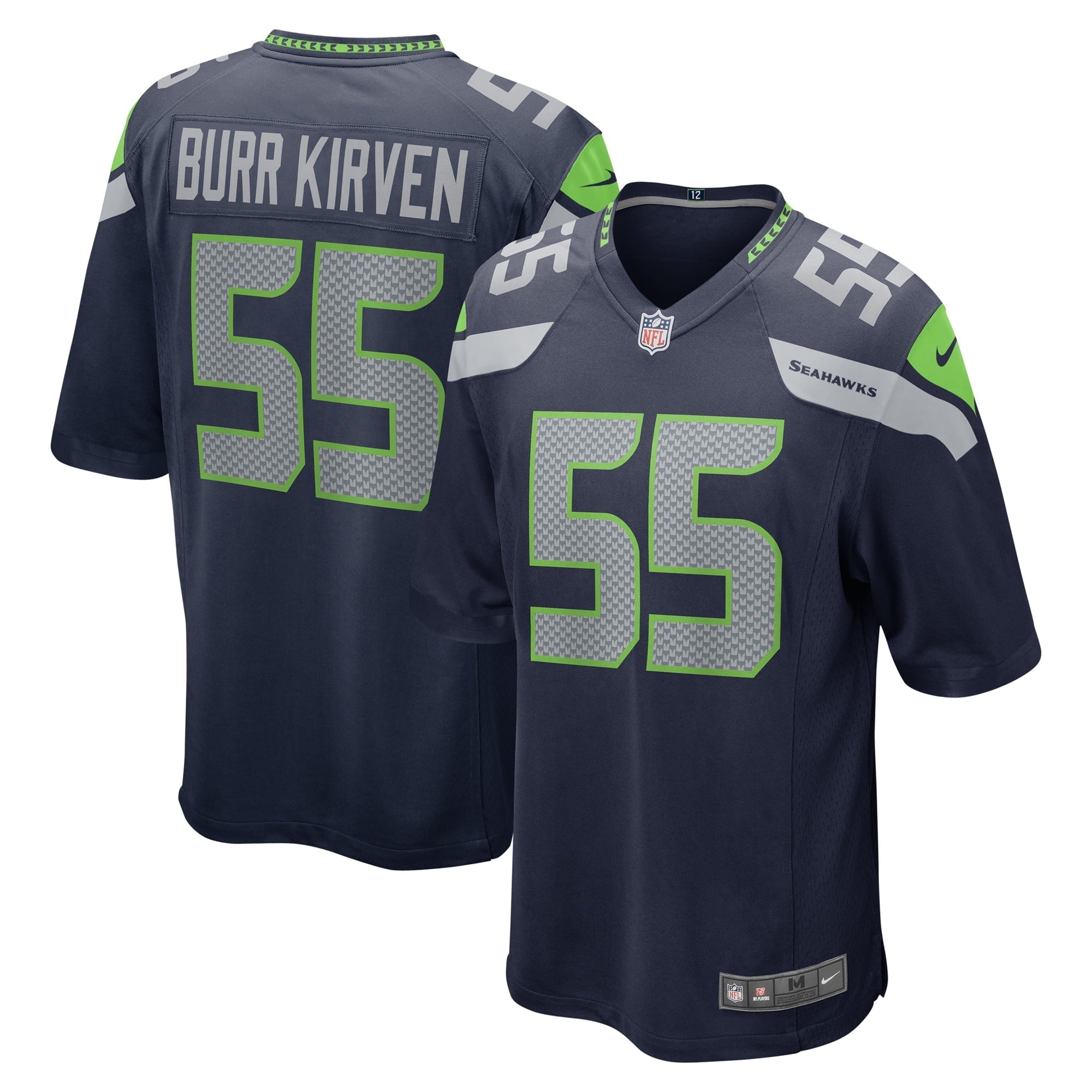 Men s Nike Ben Burr-Kirven College Navy Seattle Seahawks Game Jersey