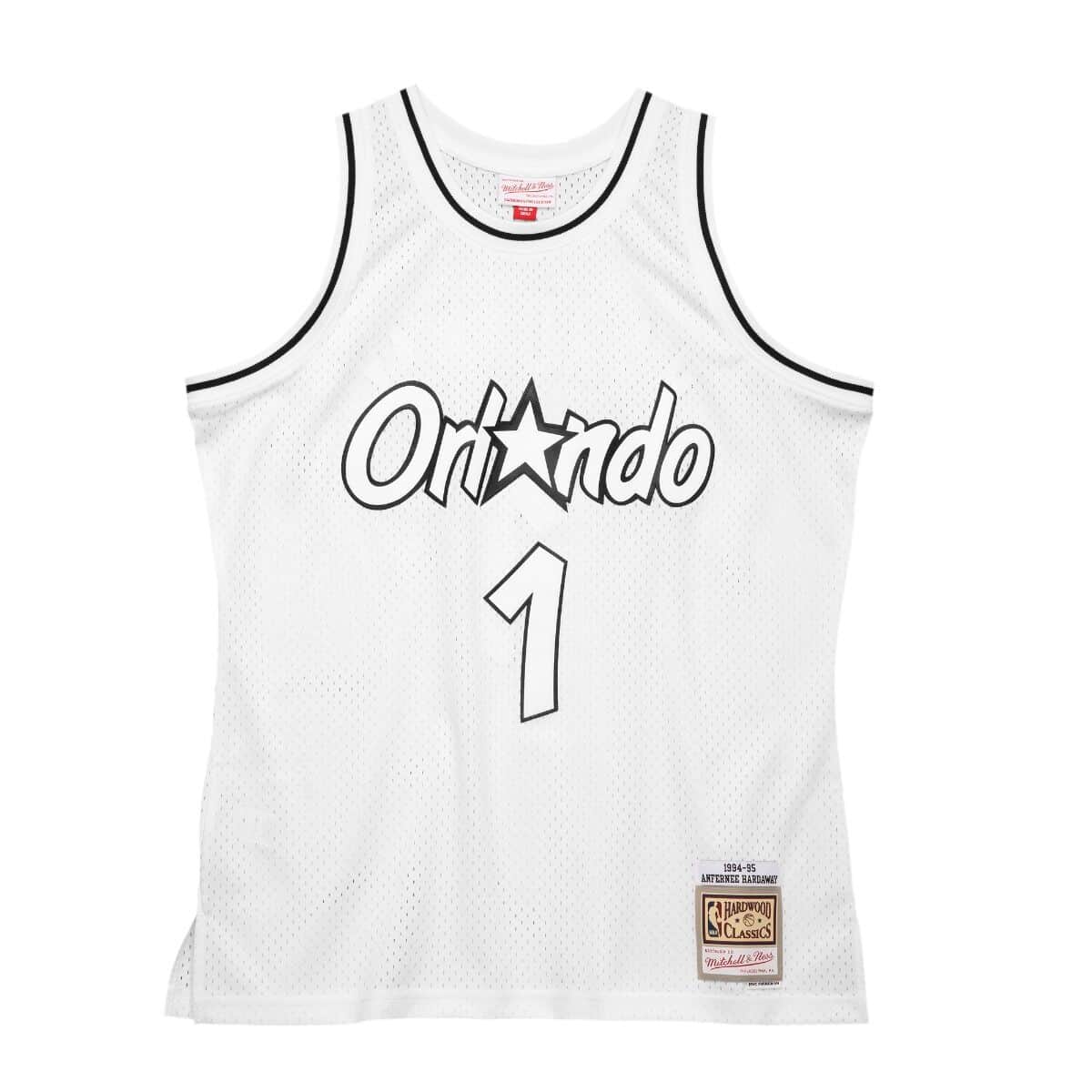 White Black Swingman Penny Hardaway Orlando Magic 1994-95 Jersey
