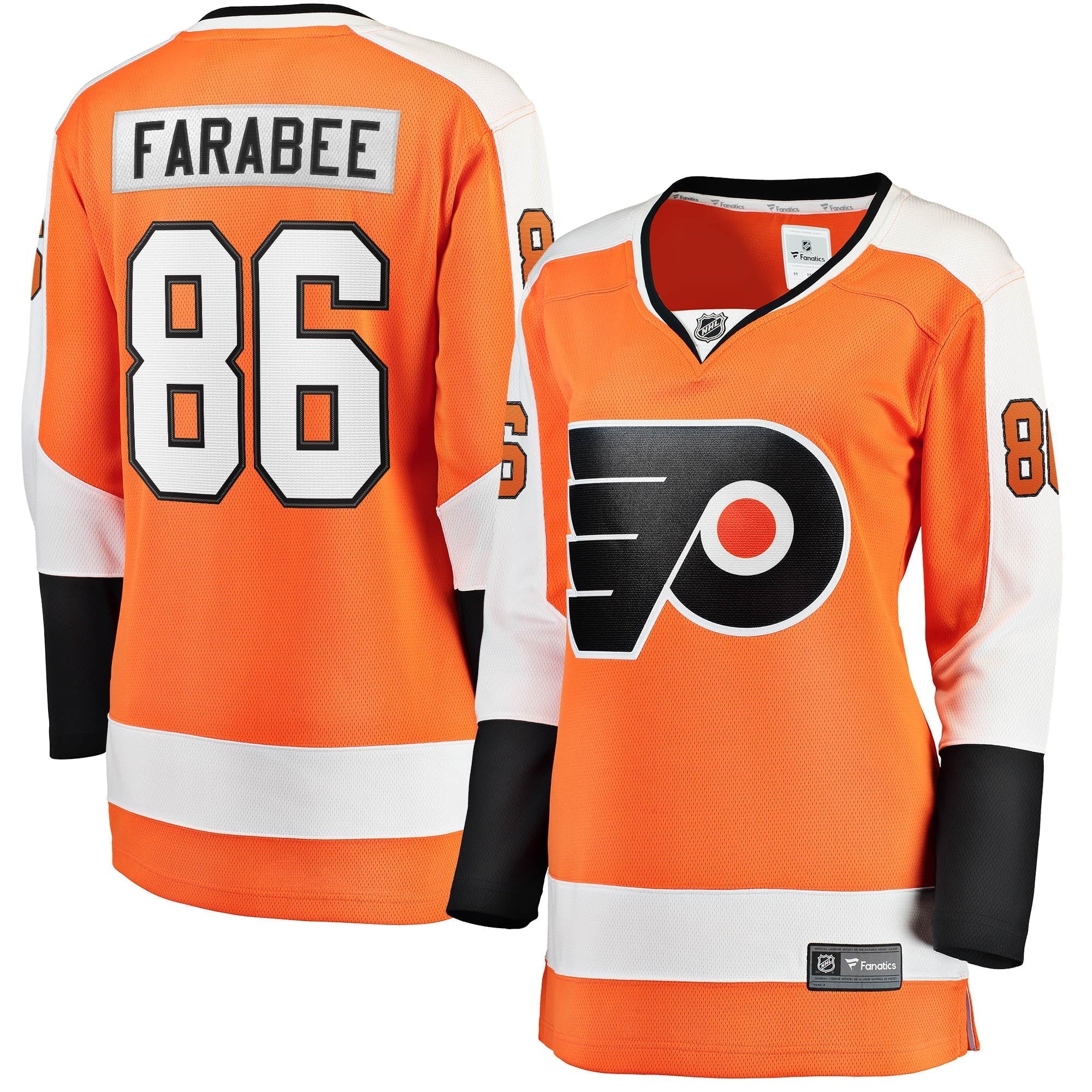 Women's Fanatics Branded Joel Farabee Orange Philadelphia Flyers Home Breakaway Player Jersey