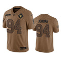 Men s New Orleans Saints Cameron Jordan 2023 Brown Salute To Service Limited Stitched Jersey
