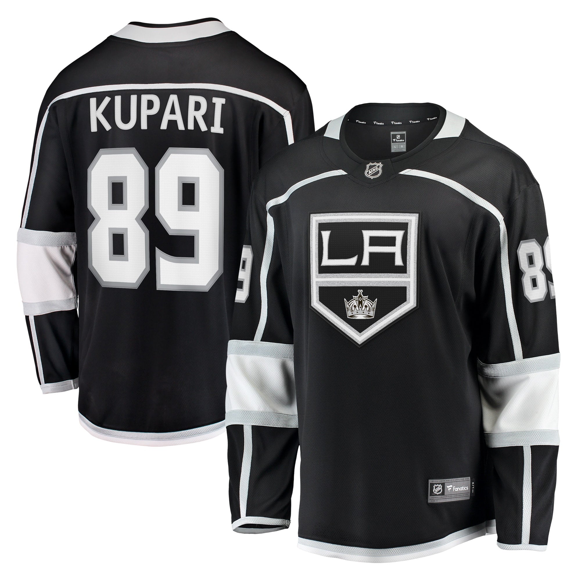 Men's Fanatics Branded Rasmus Kupari Black Los Angeles Kings Home Breakaway Player Jersey