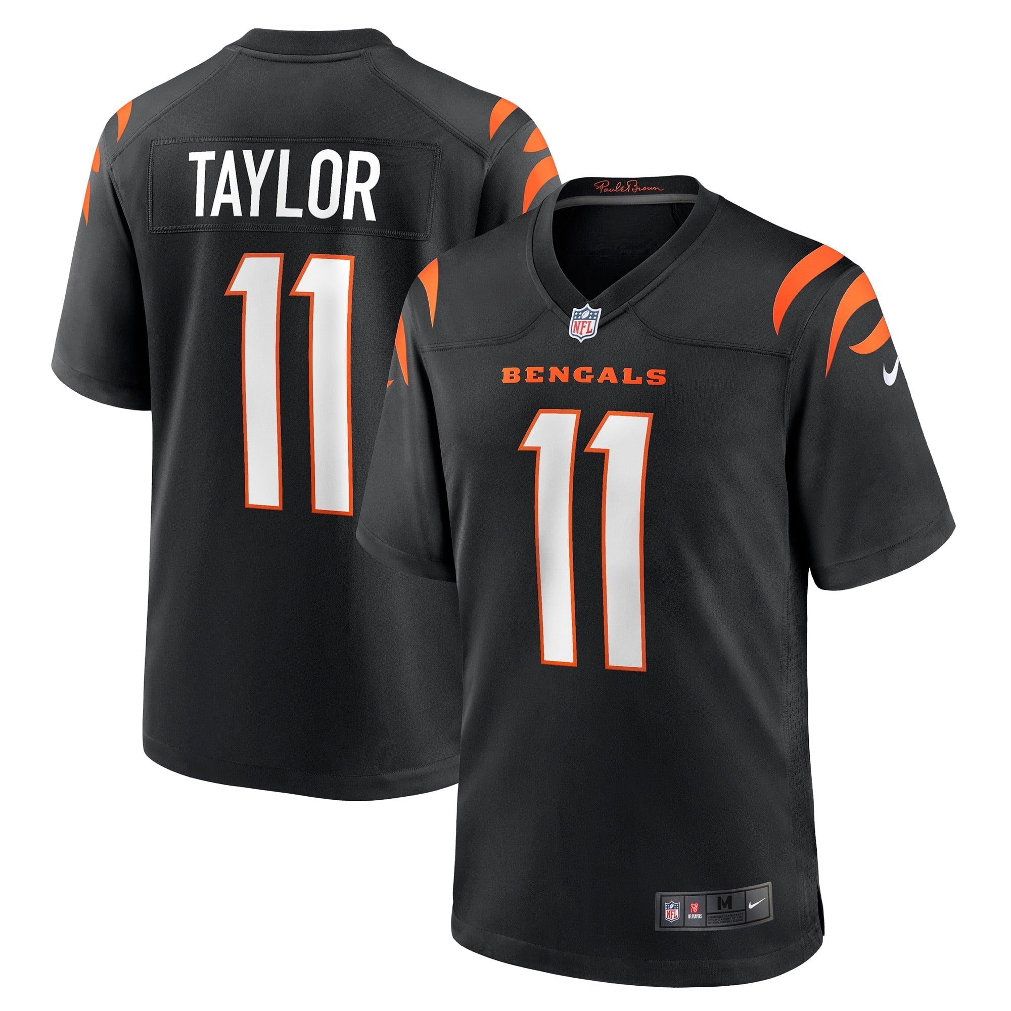 Men s Nike Trent Taylor Black Cincinnati Bengals Game Jersey