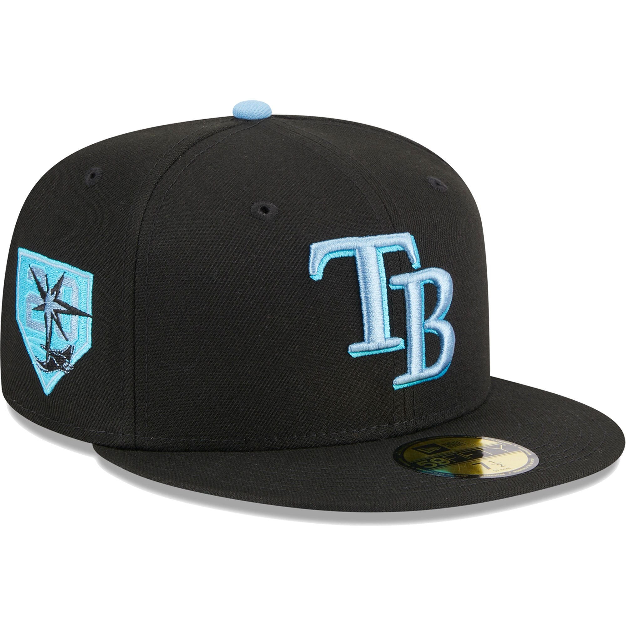 Tampa Bay Rays New Era Pastel Undervisor 59FIFTY Fitted Hat - Black