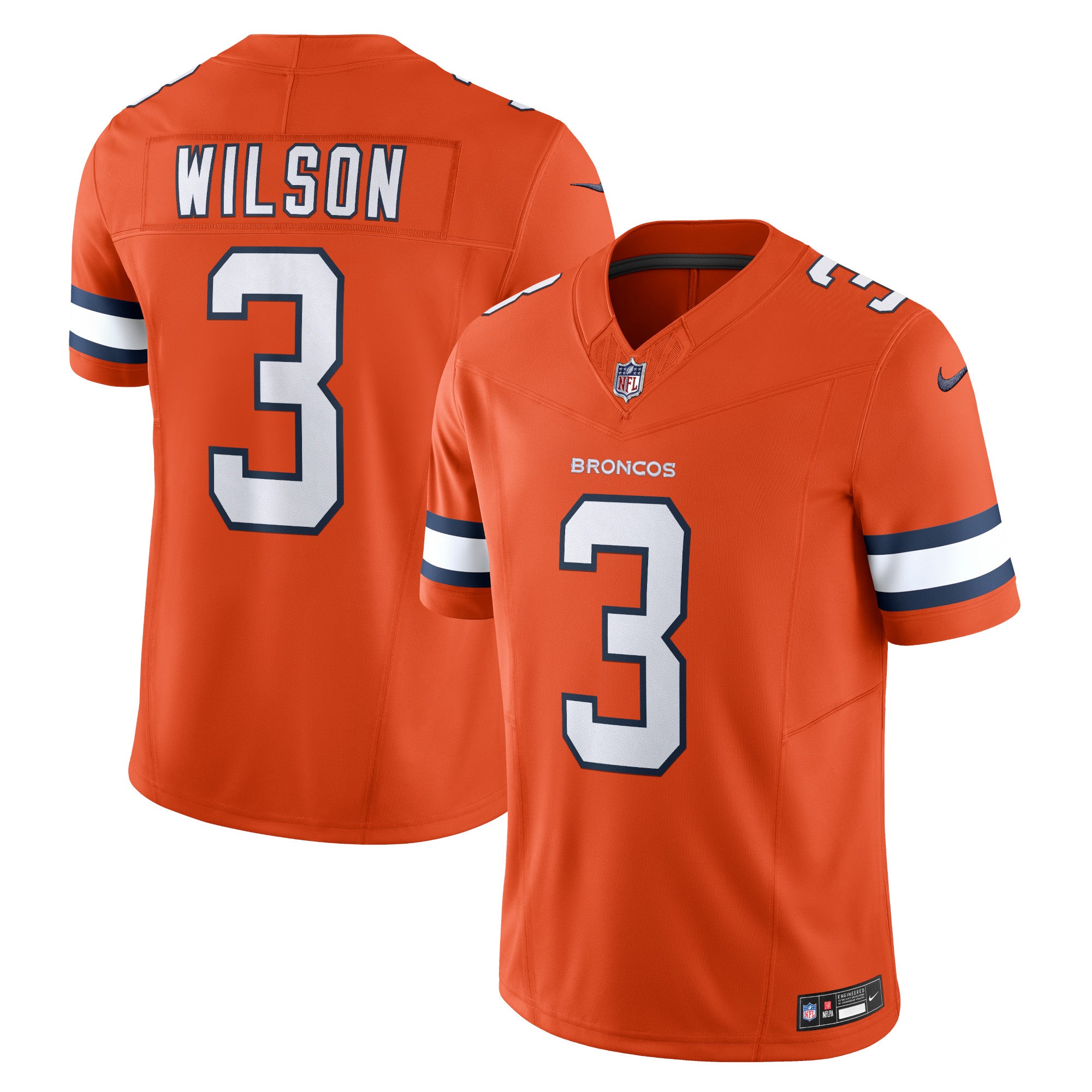Russell Wilson Denver Broncos Nike Vapor F.U.S.E. Limited Jersey   Orange