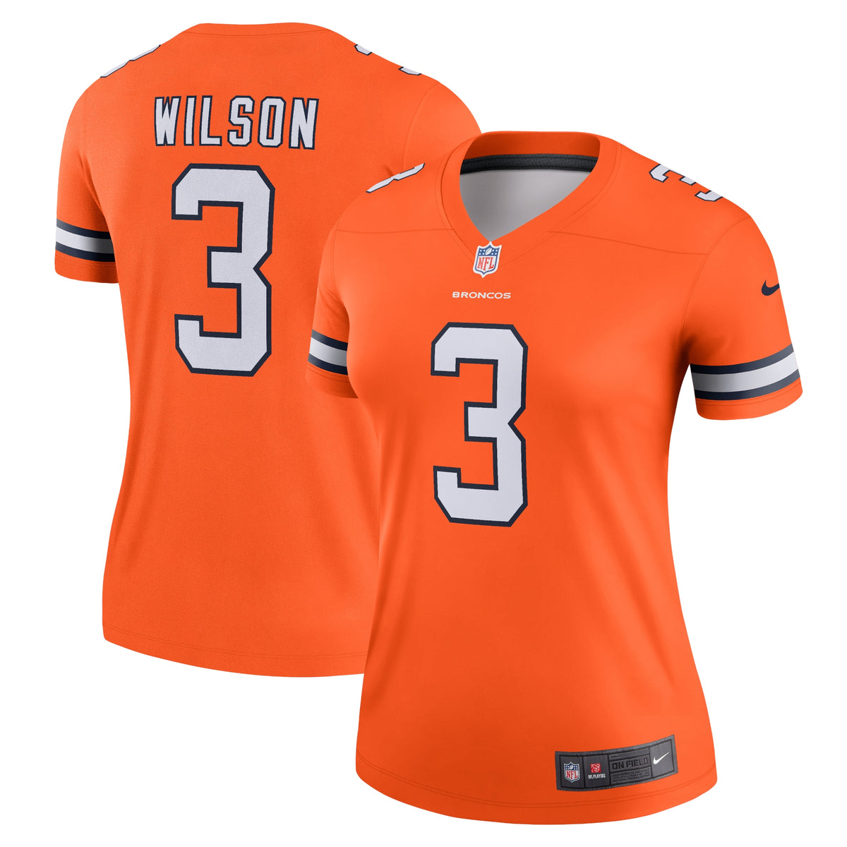 Russell Wilson Denver Broncos Nike Women s Team Alternate Legend Jersey   Orange