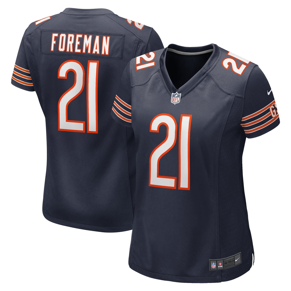 Women s Nike D Onta Foreman Navy Chicago Bears Game Jersey