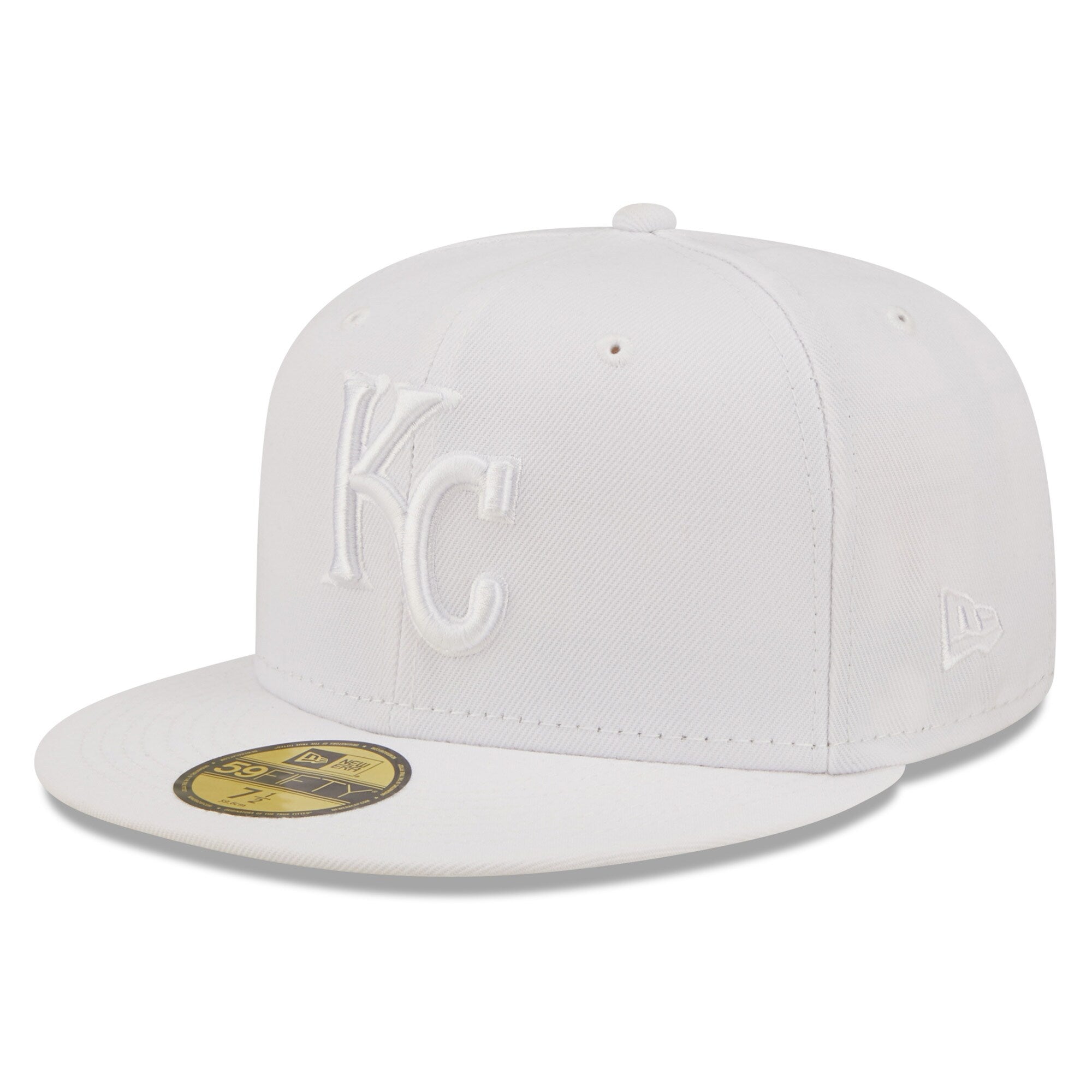 Kansas City Royals New Era White on White 59FIFTY Fitted Hat