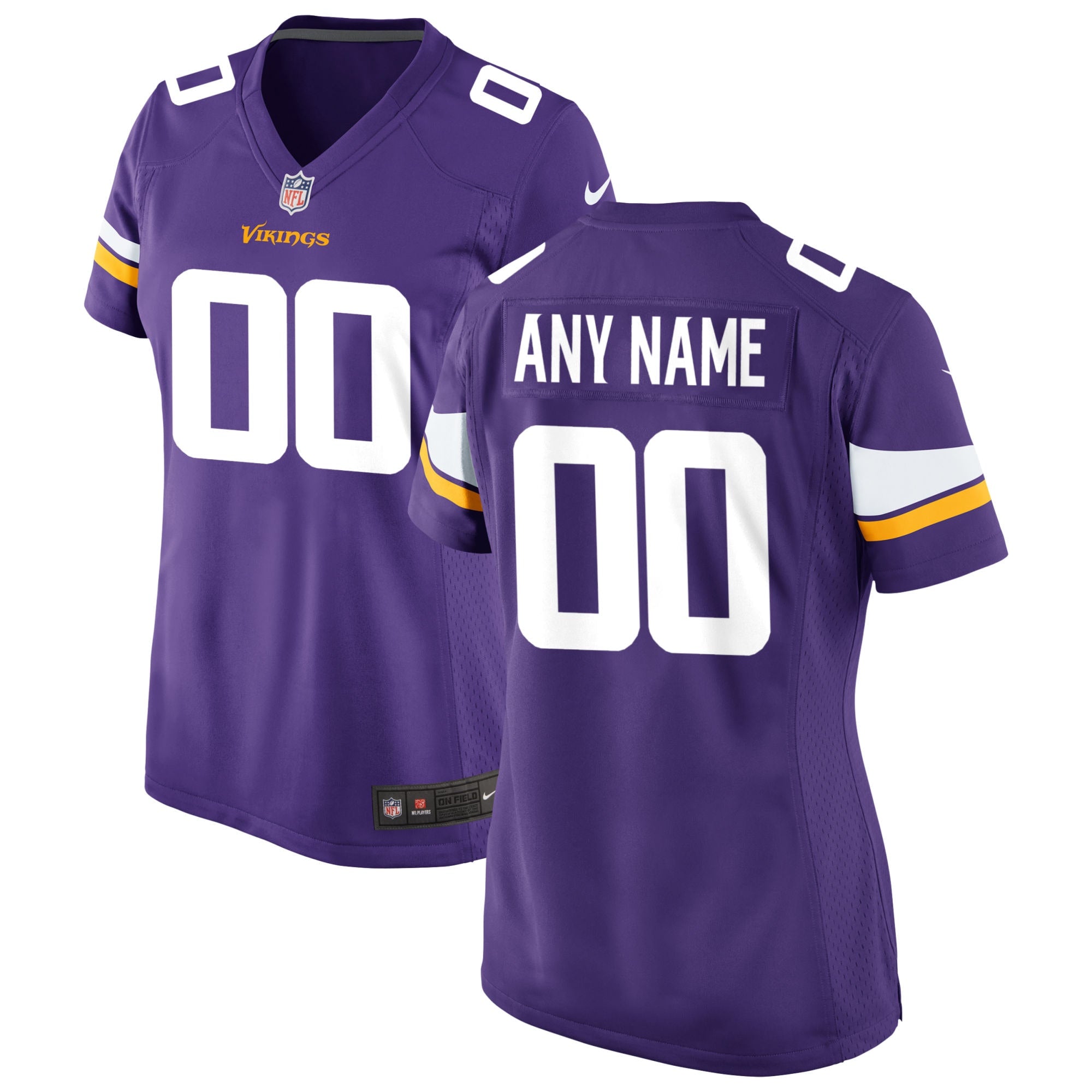 Minnesota Vikings Nike Women s Custom Game Jersey   Purple