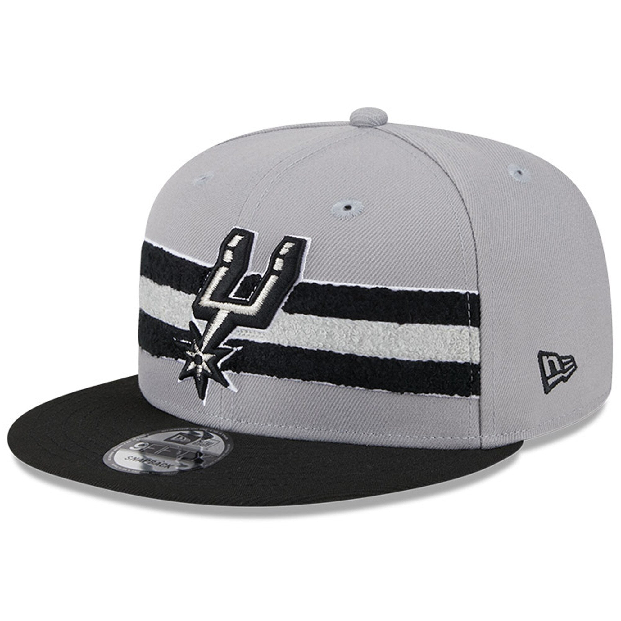 San Antonio Spurs New Era Chenille Band 9FIFTY Snapback Hat - Gray
