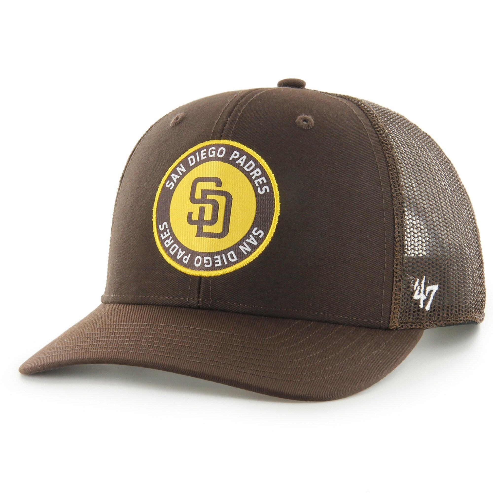 San Diego Padres '47 Unveil Trucker Adjustable Hat - Brown