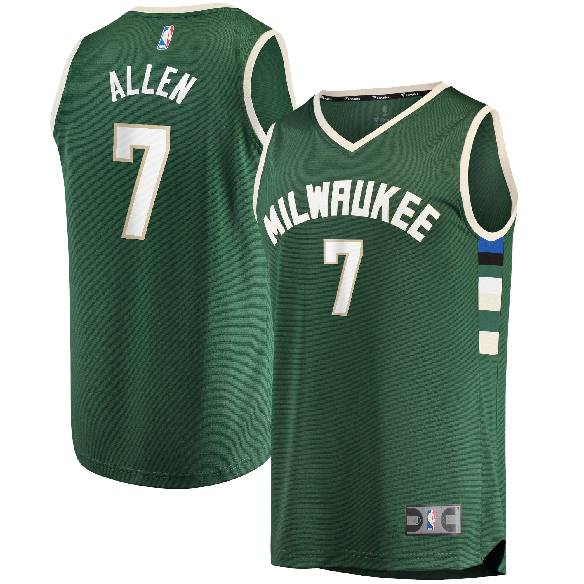 Grayson Allen Milwaukee Bucks Fanatics Branded 2021/22 Fast Break Replica Jersey - Icon Edition - Hunter Green