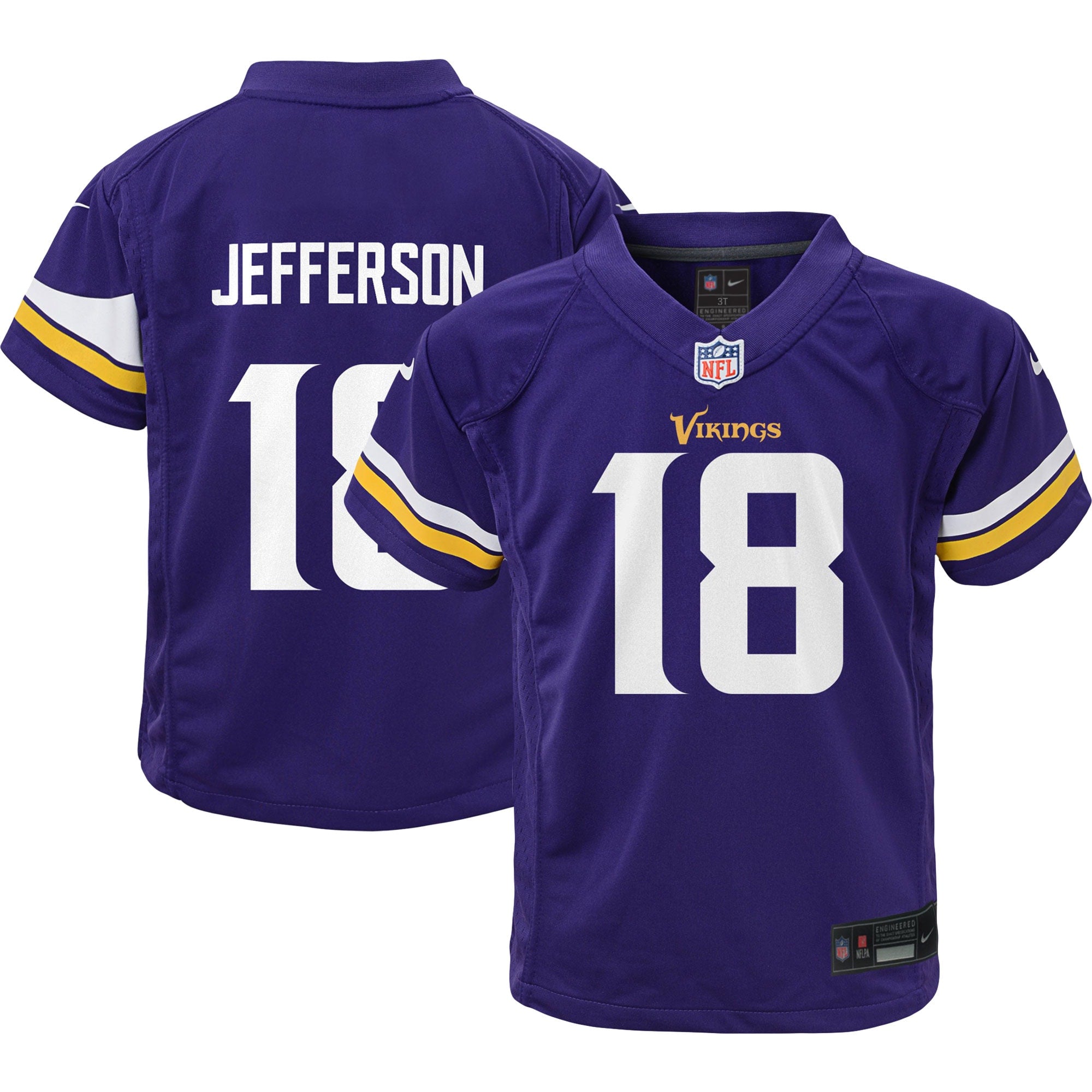 Justin Jefferson Minnesota Vikings Nike Toddler Game Jersey   Purple