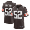 Men s Nike Dawson Deaton Brown Cleveland Browns Game Player Jersey