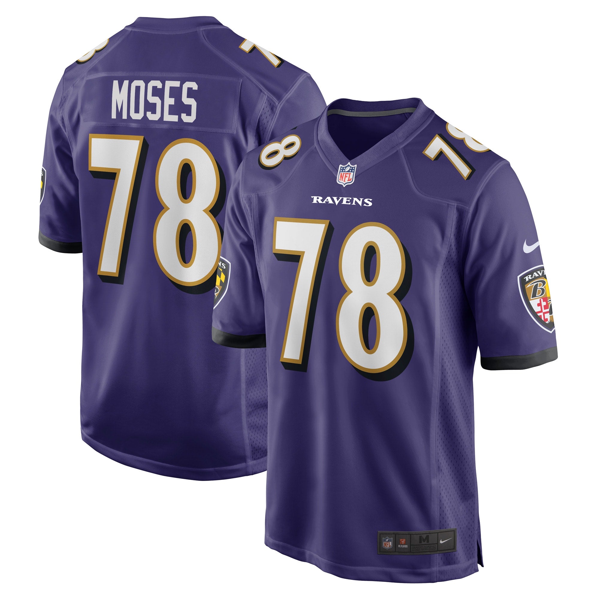 Morgan Moses Baltimore Ravens Nike Game Player Jersey   Purple