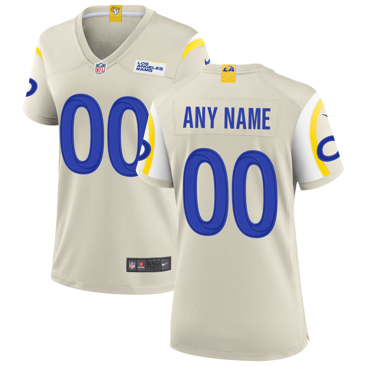 Nike Los Angeles Rams Women s Custom Game Jersey   Bone